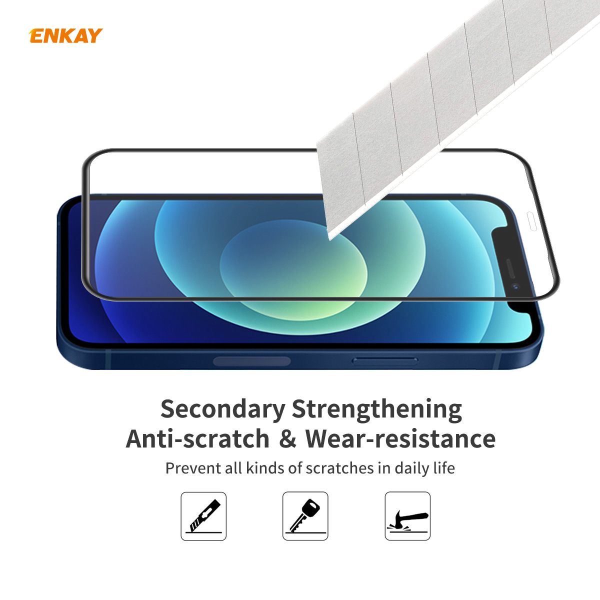 Enkay-for-iPhone-12-Mini-Front-Flim-9H-Anti-Explosion-Hot-Blending-Full-Glue-Full-Coverage-Tempered--1769785-4